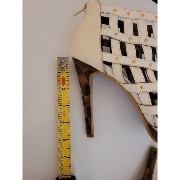 Women's Sandal Stiletttos summer boots studded BABY PHAT Marianela white 10 - Picture 5 of 12